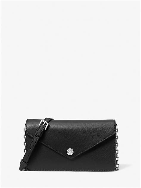 michael kors small envelope crossbody|Small Saffiano Leather Envelope Crossbody Bag .